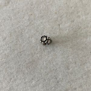 Pandora flower charm with moon stone